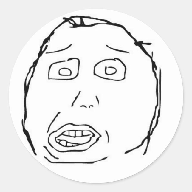 Sticker Visage Stupide (Devant)