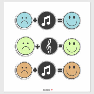 Sticker Visages Souriants Avec Musique