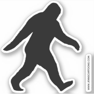 Sticker Visée de Sasquatch Squatch de silhouette de