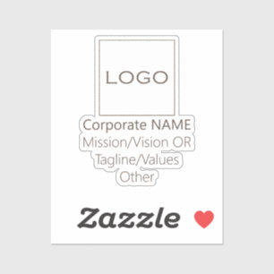 Sticker Vision du logo de l'entreprise Tagline Valeurs Pro