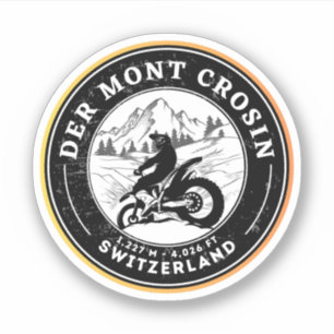 Sticker Visite en moto du Col du Mont Crosin alpes suisses