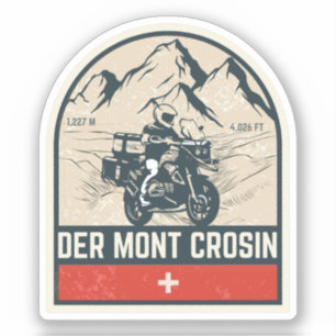 Sticker Visite en moto du Col du Mont Crosin alpes suisses