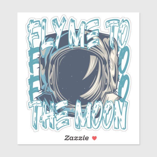 Sticker Vite-Moi Sur La Lune (Feuille)