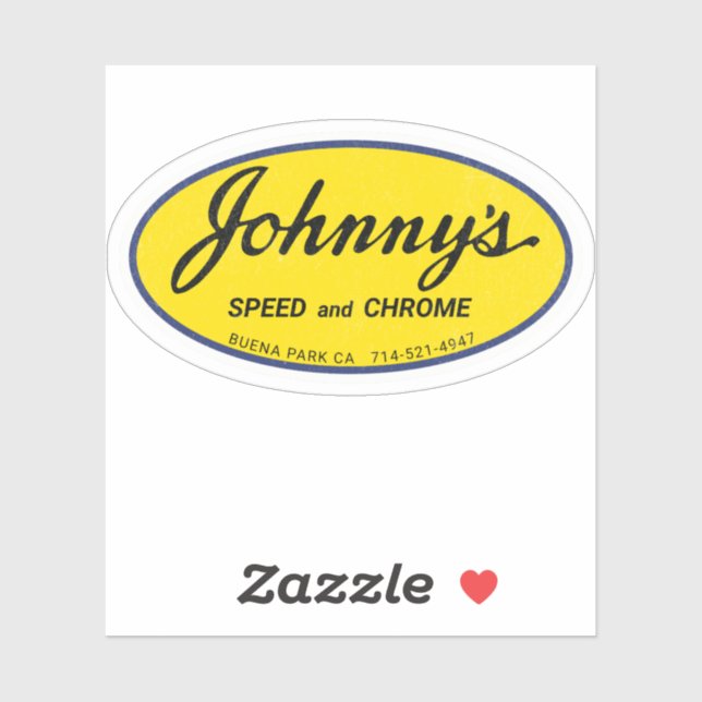 Sticker Vitesse de Johnny et Chrome (Feuille)