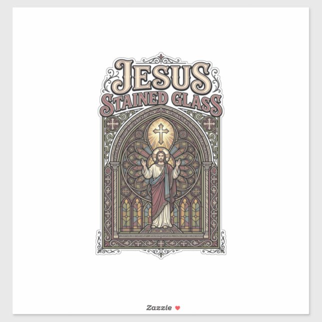 Sticker Vitraux de Jésus Vitraux de Jésus Cathédrale  (Feuille)