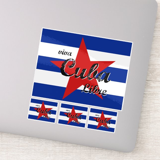 Sticker Viva Cuba Libre, La Havane, Fidel Castro, Che Guev (Détail)