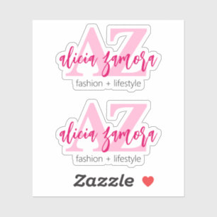 Sticker Viva Modern Magenta Script Nom Logo Influenceur