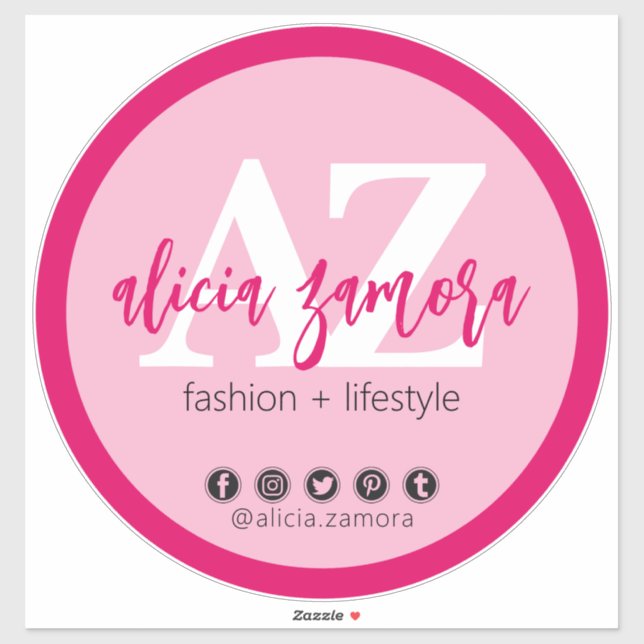 Sticker Viva Moderne Magenta Social Media Influencer Perso (Feuille)