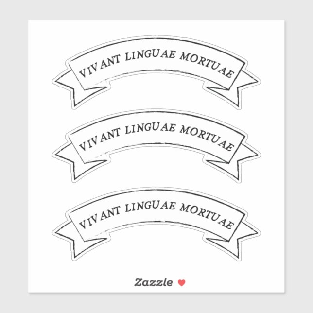 Sticker VIVANT LINGUAE MORTUAE - Vive les Langues Mortes (Feuille)
