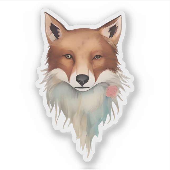 Sticker Vivid Fox Portrait - Majestic Forest Guardian (Devant)