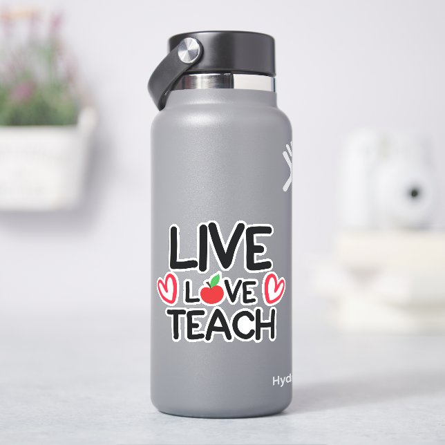 Sticker Vivre, amour, enseigner (HydroFlask)