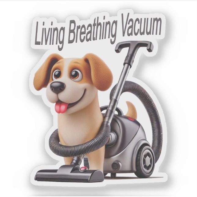 Sticker Vivre Respiration Vacuum Chien (Devant)