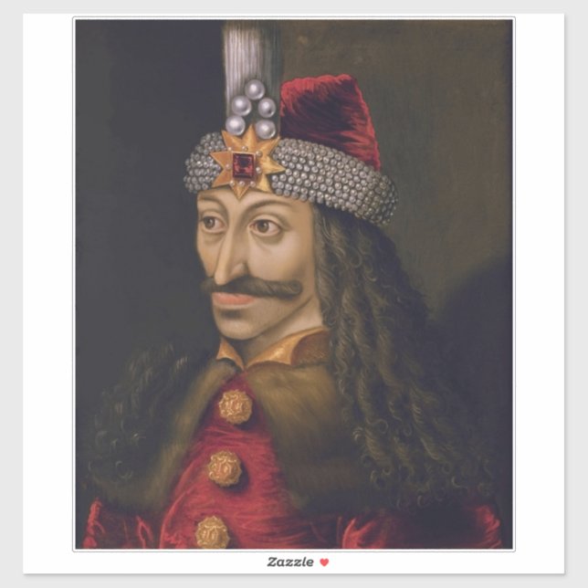 Sticker Vlad Tepes : Empaleur, Dracula Prince Dragon Voïvo (Feuille)