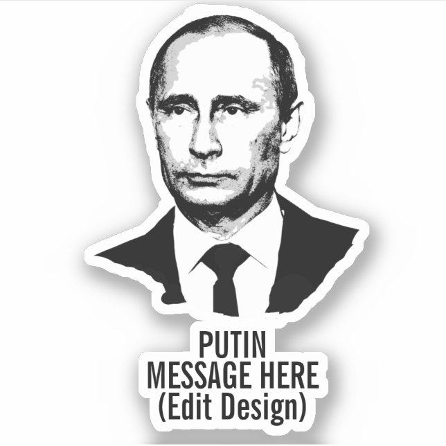 STICKER VLADIMIR POUTINE PERSONNALISÉ (Devant)