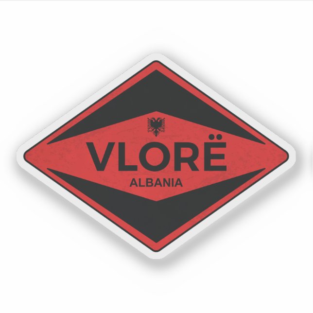 Sticker Vlorë Albanie Vintage (Devant)