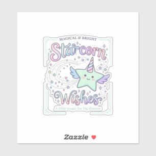Sticker Vœux de licorne Starcorn Adorable Vêtement Graphiq