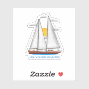 Sticker Voile nautique côtière des îles Vierges américaine