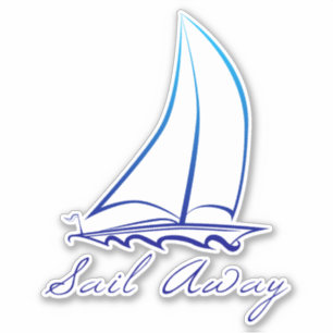 Sticker Voile nautique loin