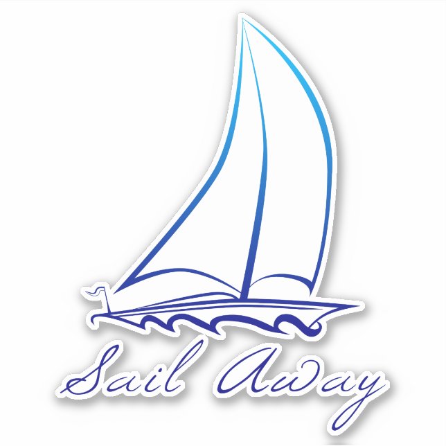 Sticker Voile nautique loin (Devant)