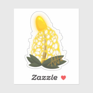 Sticker Voile nuptiale brillante Coupe de champignon jaune