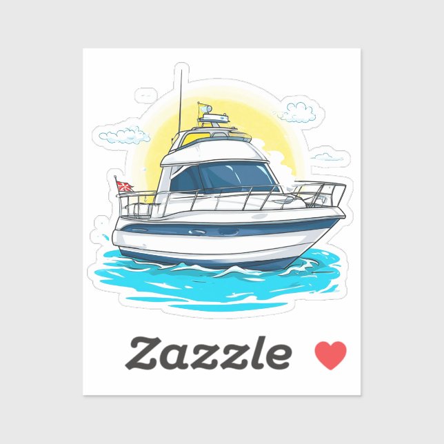 Sticker Voilier De Luxe Sous Un Ciel Ensoleillé (Feuille)