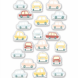 Sticker Voiture à moteur rétro vintage