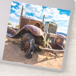 Sticker Voiture ancienne et abandonnée #3 à Solitaire, Nam