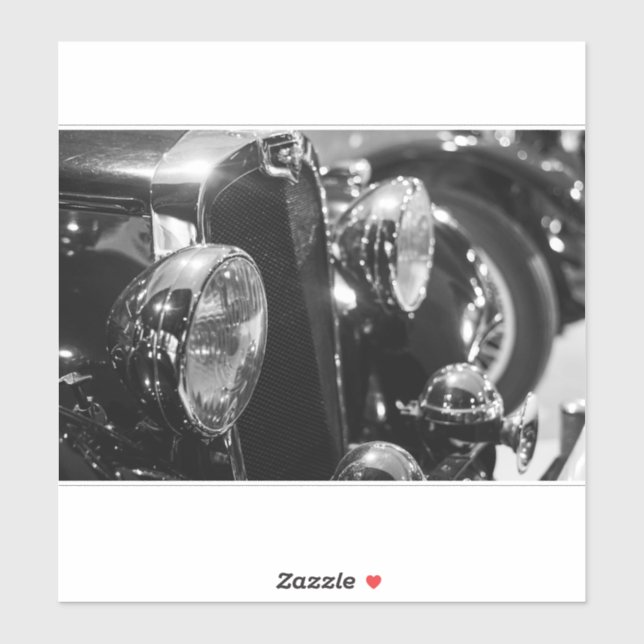 Sticker Voiture Classique Vintage (Feuille)