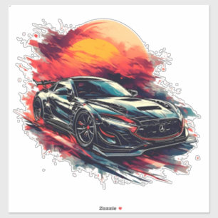 Sticker Voiture de sport de course