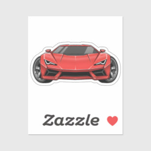 Sticker Voiture de sport rouge