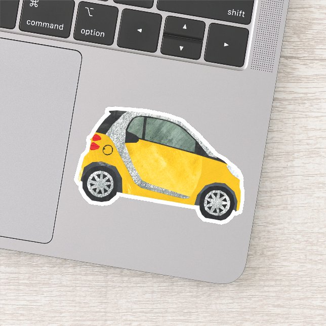 Sticker Voiture jaune (Détail)