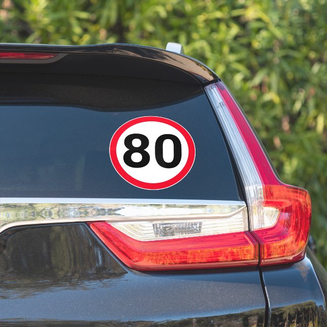 Sticker Voiture limite de vitesse (Côté voiture)