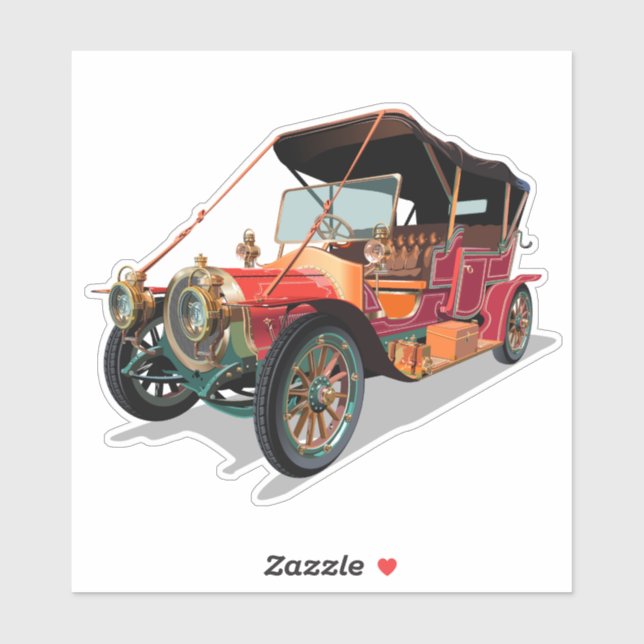 Sticker Voiture Vintage (Feuille)