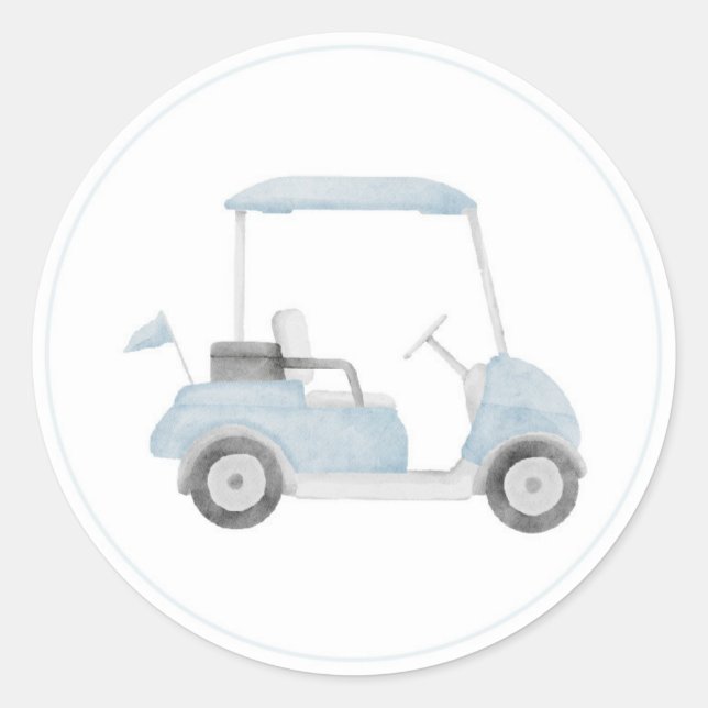 sticker voiturette de golf bleu (Devant)
