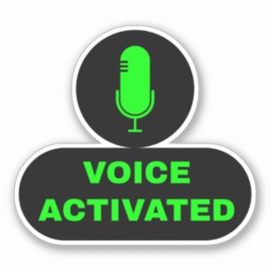 Sticker Voix noire activée