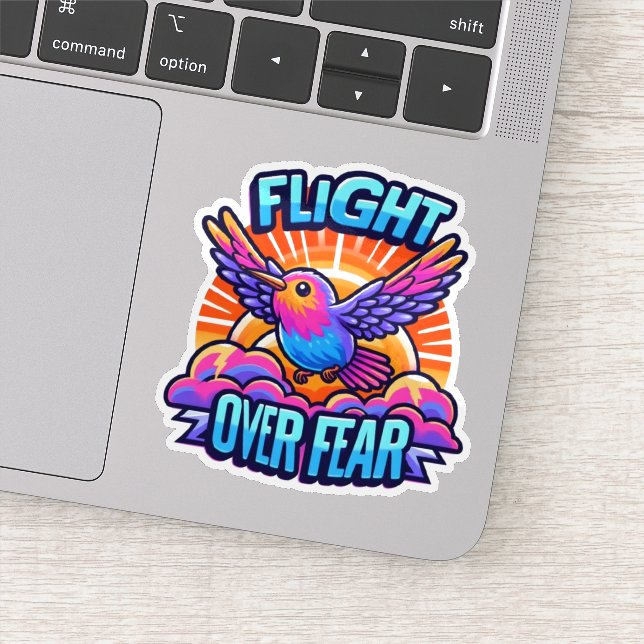 Sticker Vol au-dessus de la peur Motivationnel Colibri Sti (Détail)