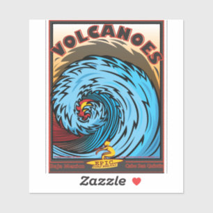STICKER VOLCANOES DE SURF BAJA MEXICO