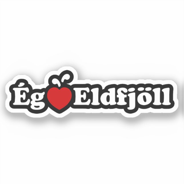 Sticker Volcans I Heart (Love) [Ég Elska Eldfjöll] (Recto)