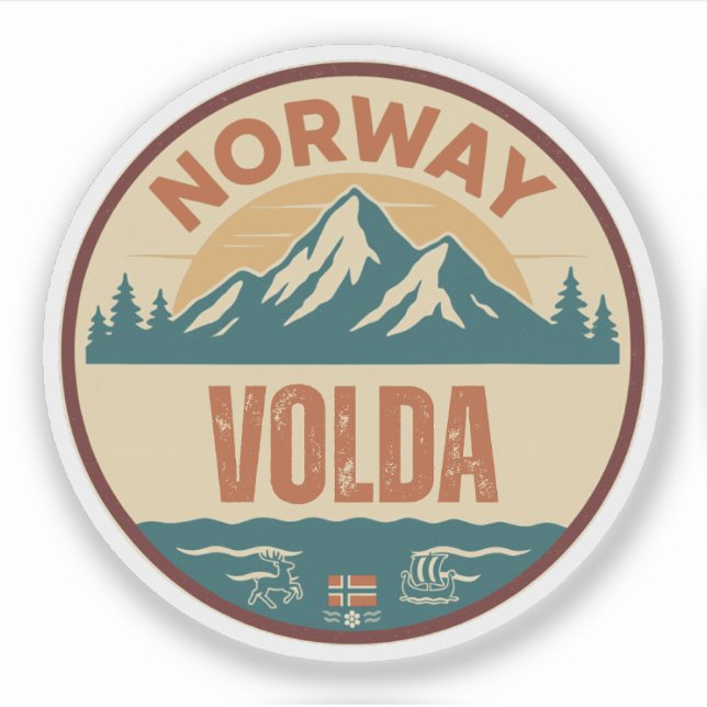 Sticker Volda, Norge Norvège (Devant)