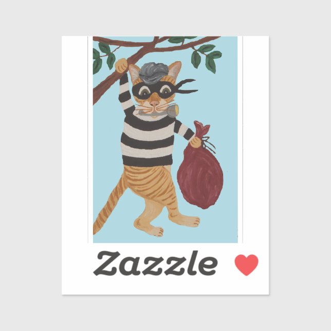 Sticker Voleuse de chats (Feuille)