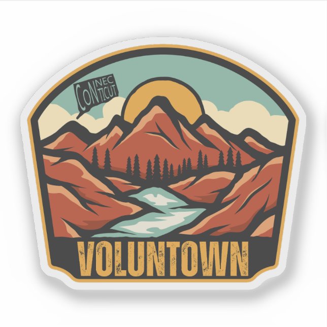 Sticker Voluntown, Connecticut (Devant)