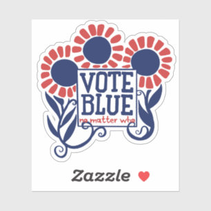 Sticker Vote bleu, peu importe qui 2020