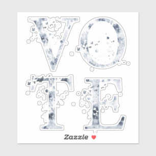 Sticker Vote bleu rustique