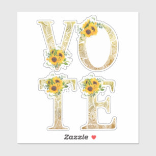 Sticker Vote des tournesols or