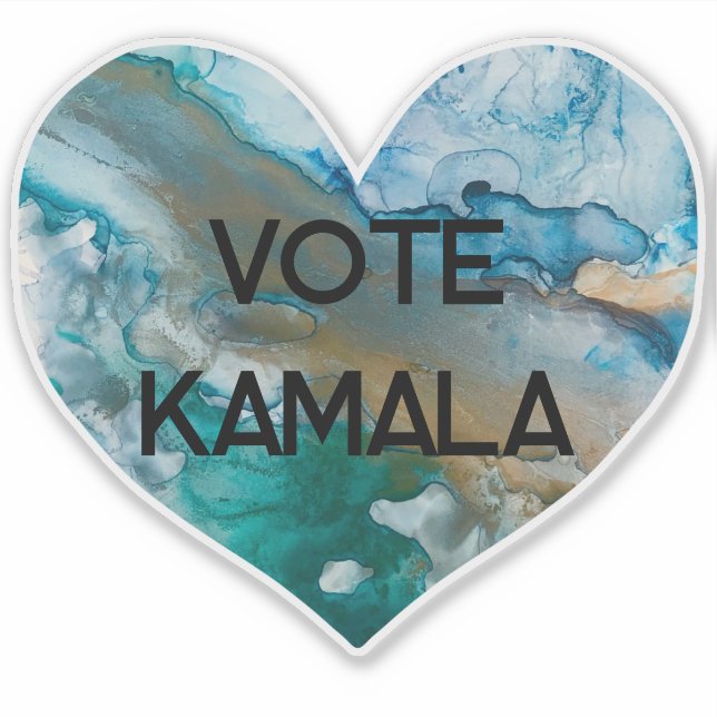 Sticker Vote Kamala Blue Alcohol Enks Coeur (Devant)