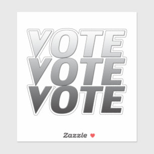 Sticker "vote vote" lettres grises -