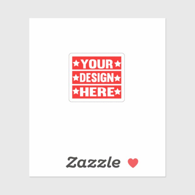 Sticker Votre conception ici personnalisée (Feuille)