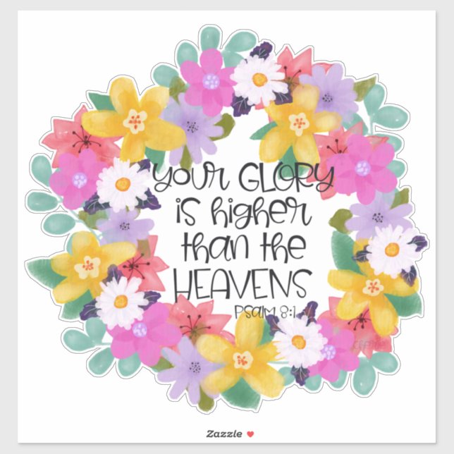 Sticker Votre gloire est supérieure aux cieux (Feuille)