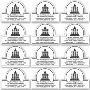 Sticker Votre logo 12 Promo Adresse Contour Coupe Vinyl