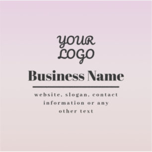 Sticker Votre logo et texte Ombré rose et pêche